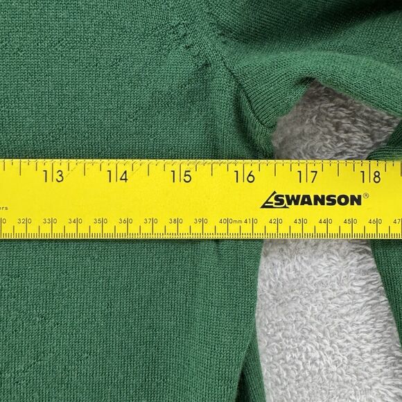 J Jill Sweater Women SP Green Knit Merino Wool Washable Tunic Crew Neck - Picture 12 of 14